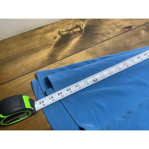 ST. JOHN Blue Ruched Knit Silk Blend Sheath Dress Size 4 - Picture 7 of 13